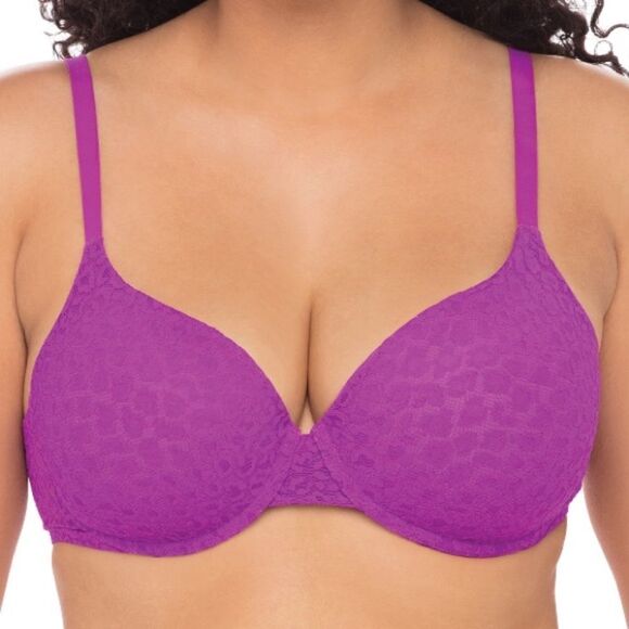 Purple Lace Racerback Push Up Bra - Picture 1 of 4